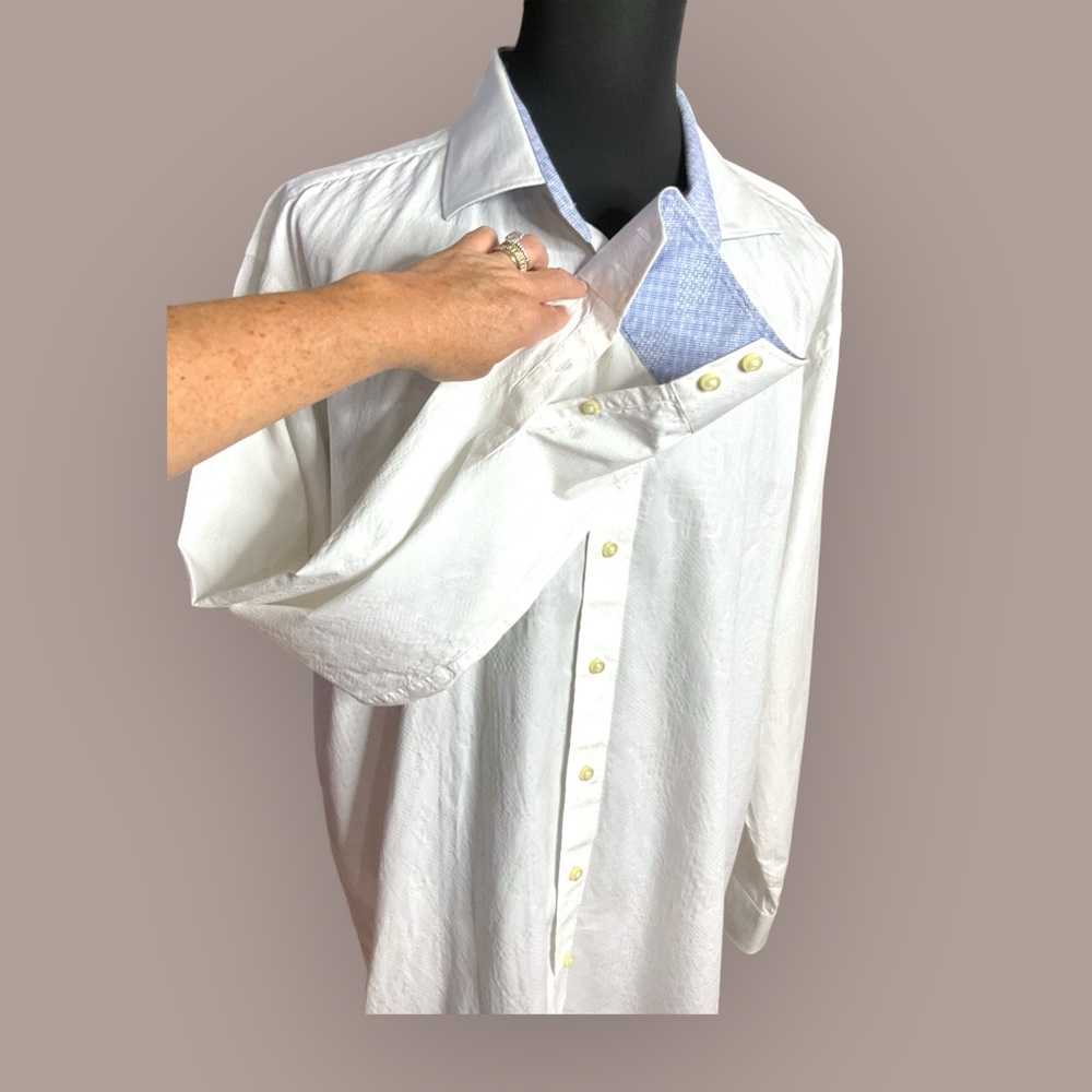 Thomas Dean button down long sleeve shirt, size 2XLT - Picture 3 of 7